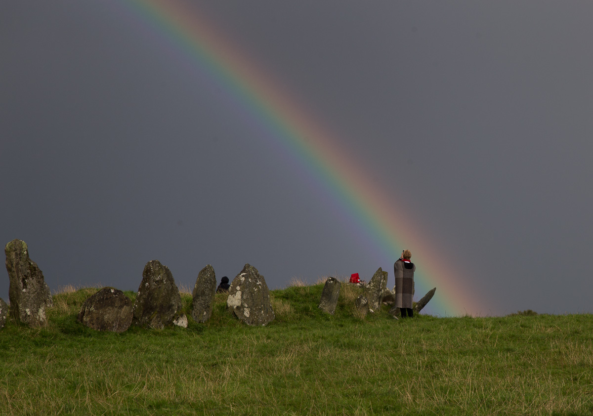 ireland landscape rainbow