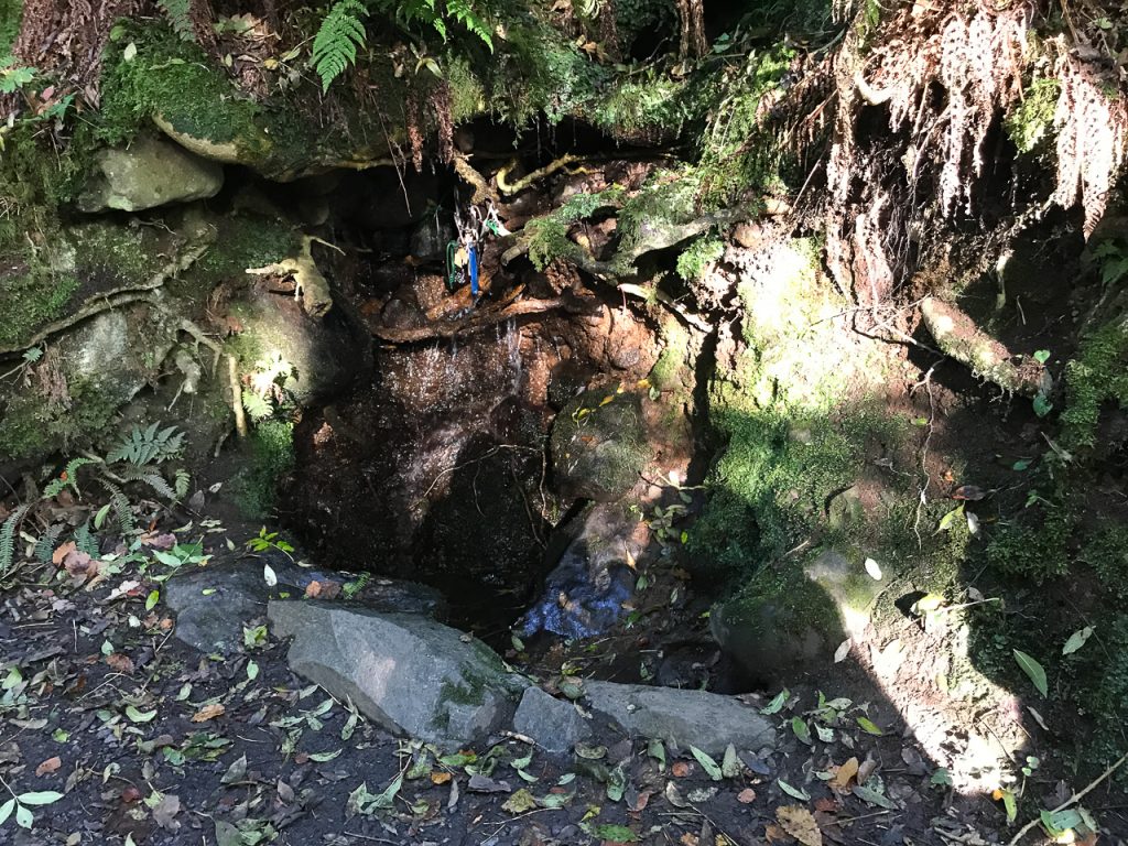 Holy well at the Glenariff Waterfall Nature Reserve