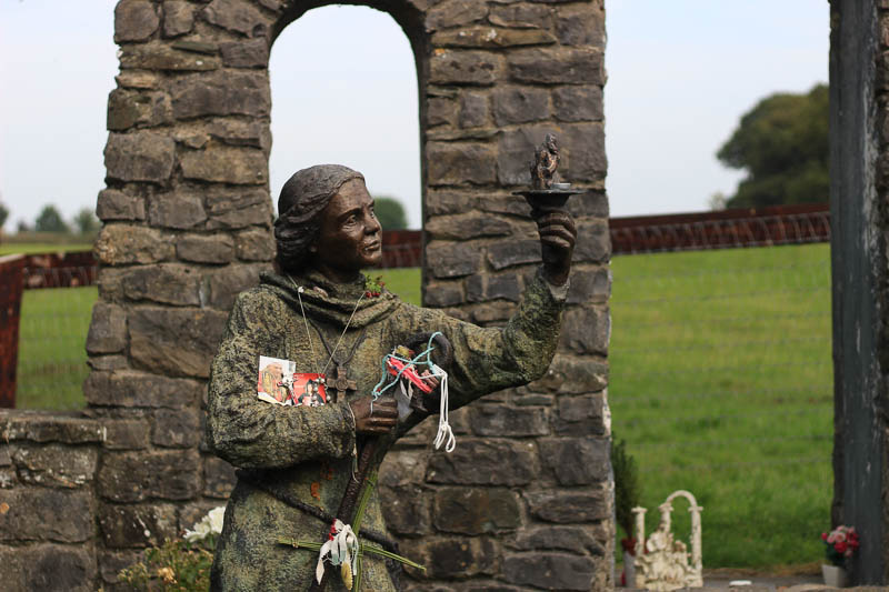 St. Brigid statue in Kildare at the holy well