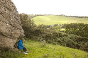 Sitting on the Catstone at the Hill of Uisneach