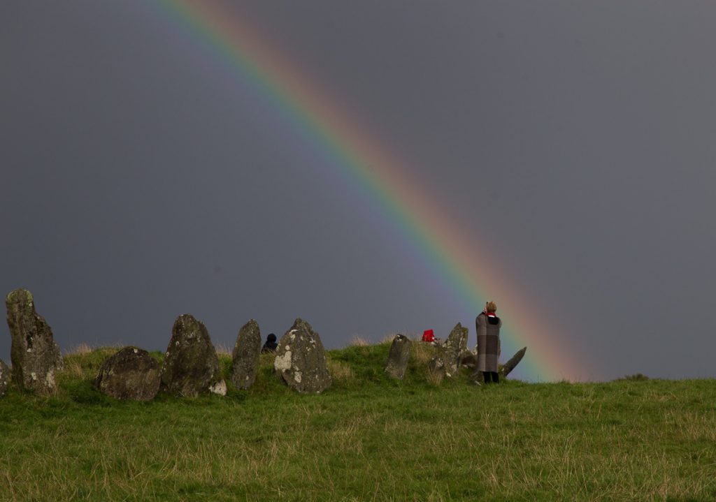 Rainbow at Beltany Stone Circle - County Donegal