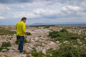 Archaeologist Michael Moylan at Storm Beach Connemara