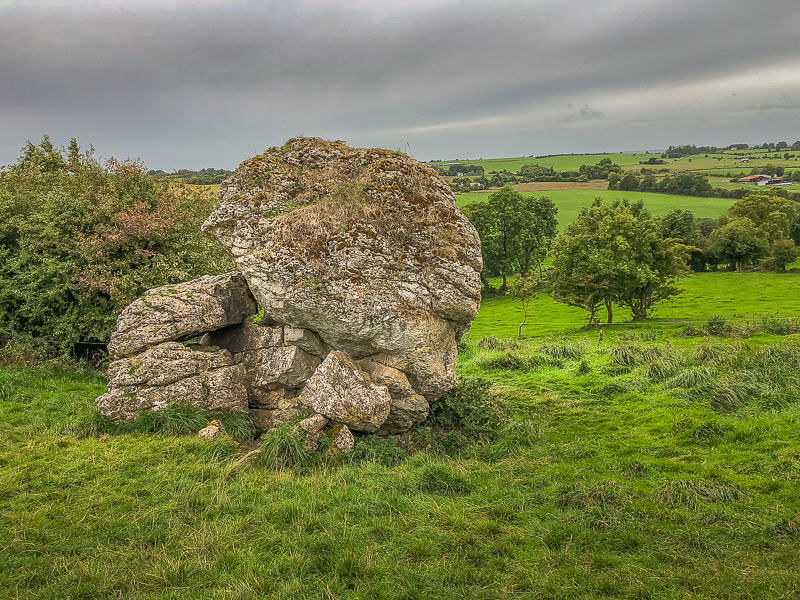 Cat Stone - Hill of Uisneach. Marks point the 4 Ireland provinces intersect